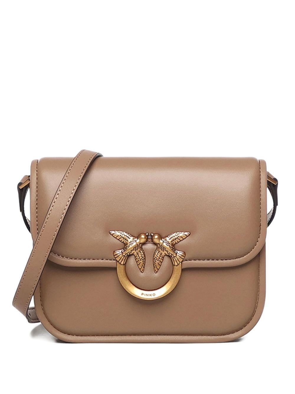 Borsa a spalla Love Box biscotto con fibbia Love Birds 104297A26L D01Q PINKO 
