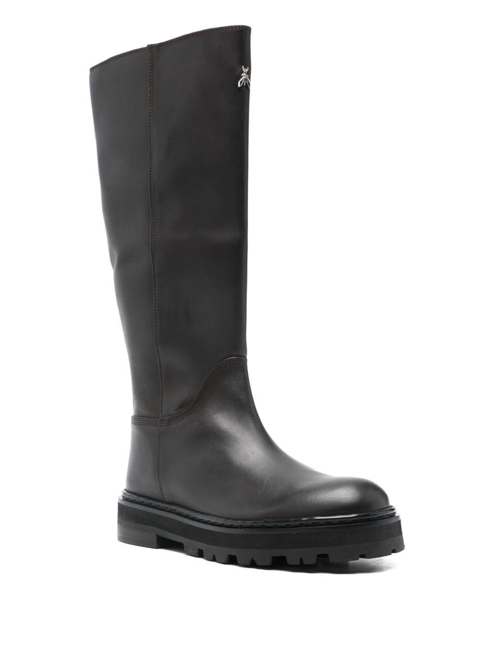 Stivali al ginocchio neri in pelle 8Y0135L048 B856 PATRIZIA PEPE 