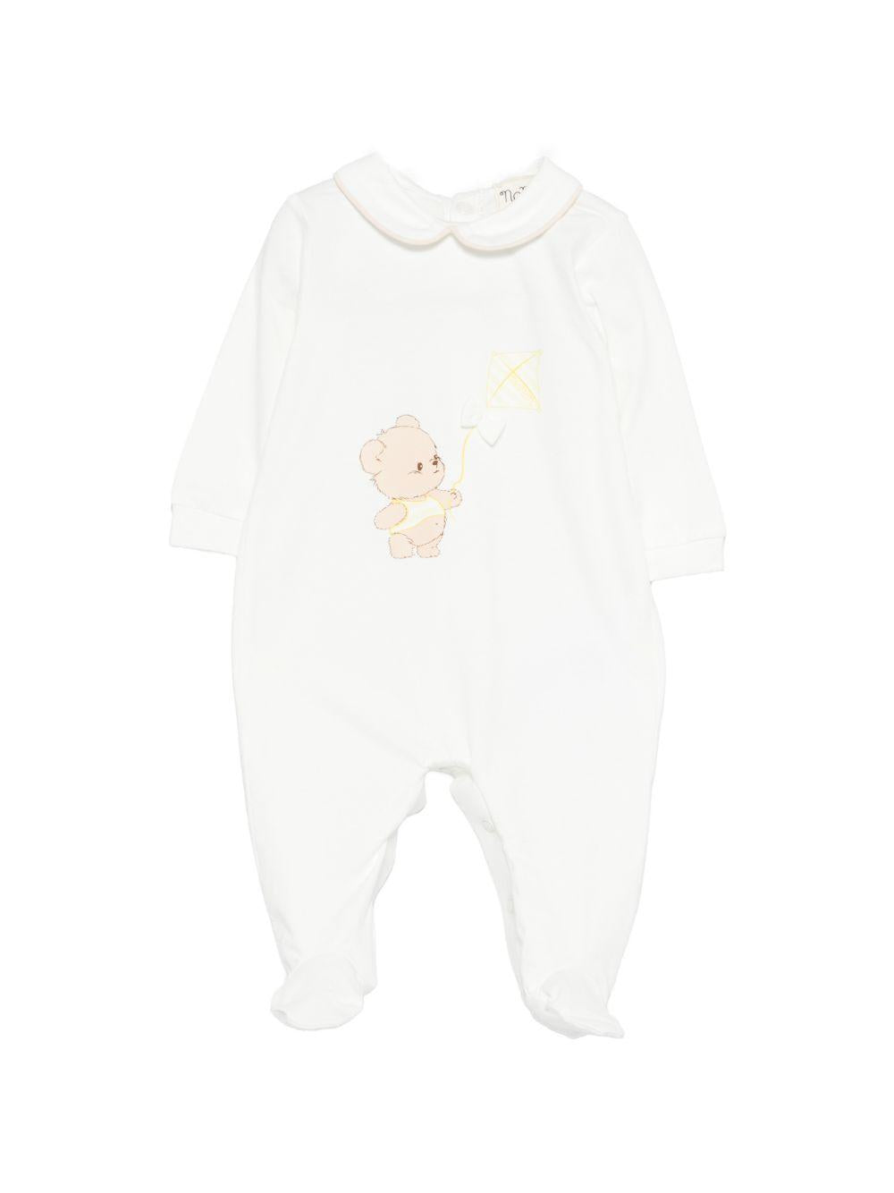 Tutina in cotone con piedini E26010 BIANCO NANAN KIDS 