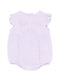 Pagliaccetto in lino lavanda con rouches
