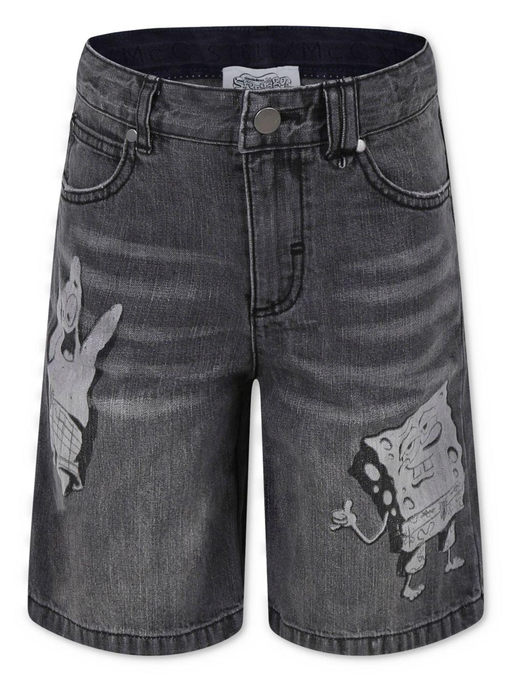 Bermuda denim grigio spongebob