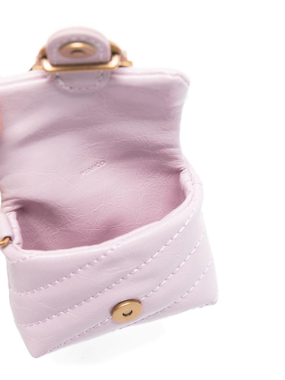 Portachiavi mini bag trapuntata 105869A37O P26Q PINKO 