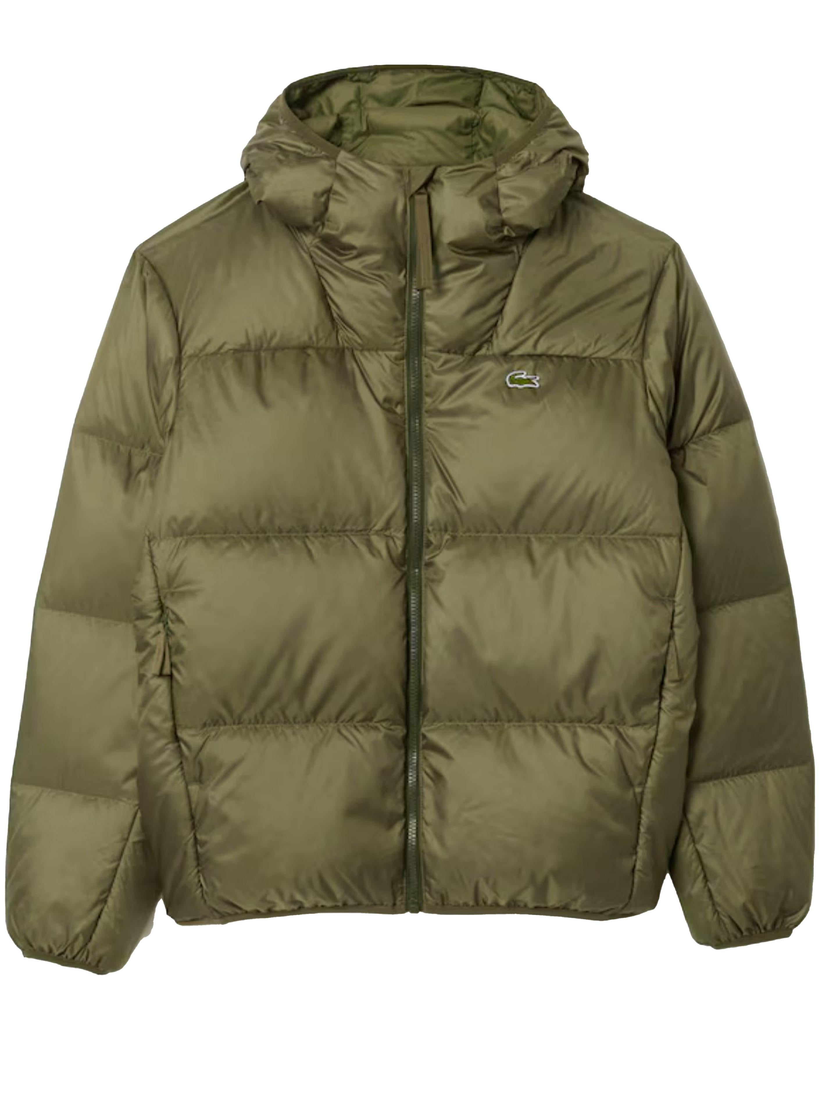 Giubbino verde cachi logo rilievo retro BH2905 BMY LACOSTE 