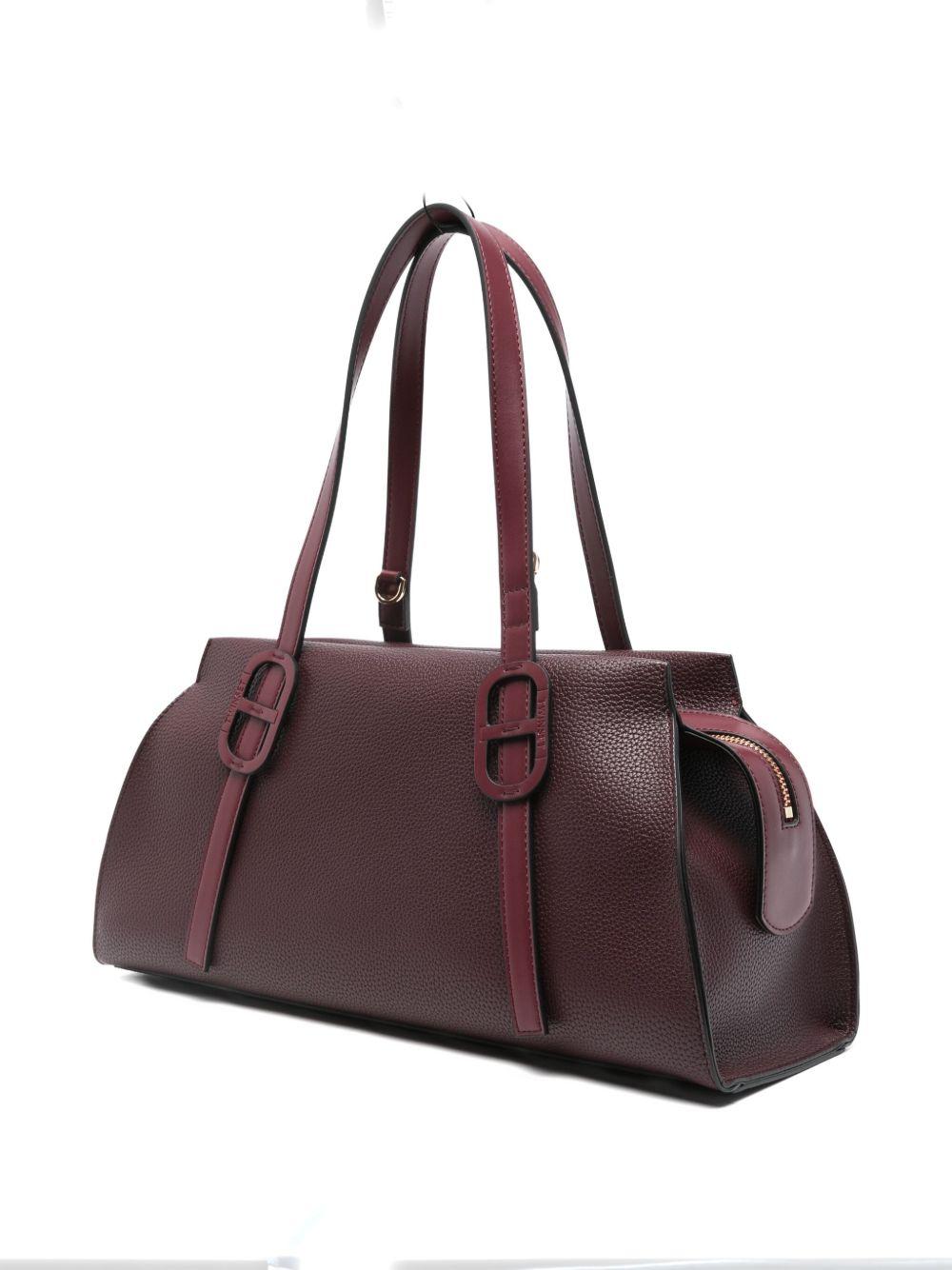 Borsa a spalla viola con zip e logo 252TD8283 12635 TWINSET 