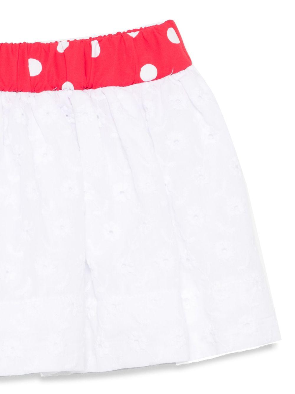 Completo bianco/fucsia pois (2pz)