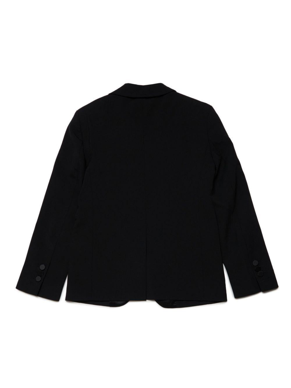 Giacca nera monopetto misto lana DQ2265D0A8A DQ900 DSQUARED KIDS 