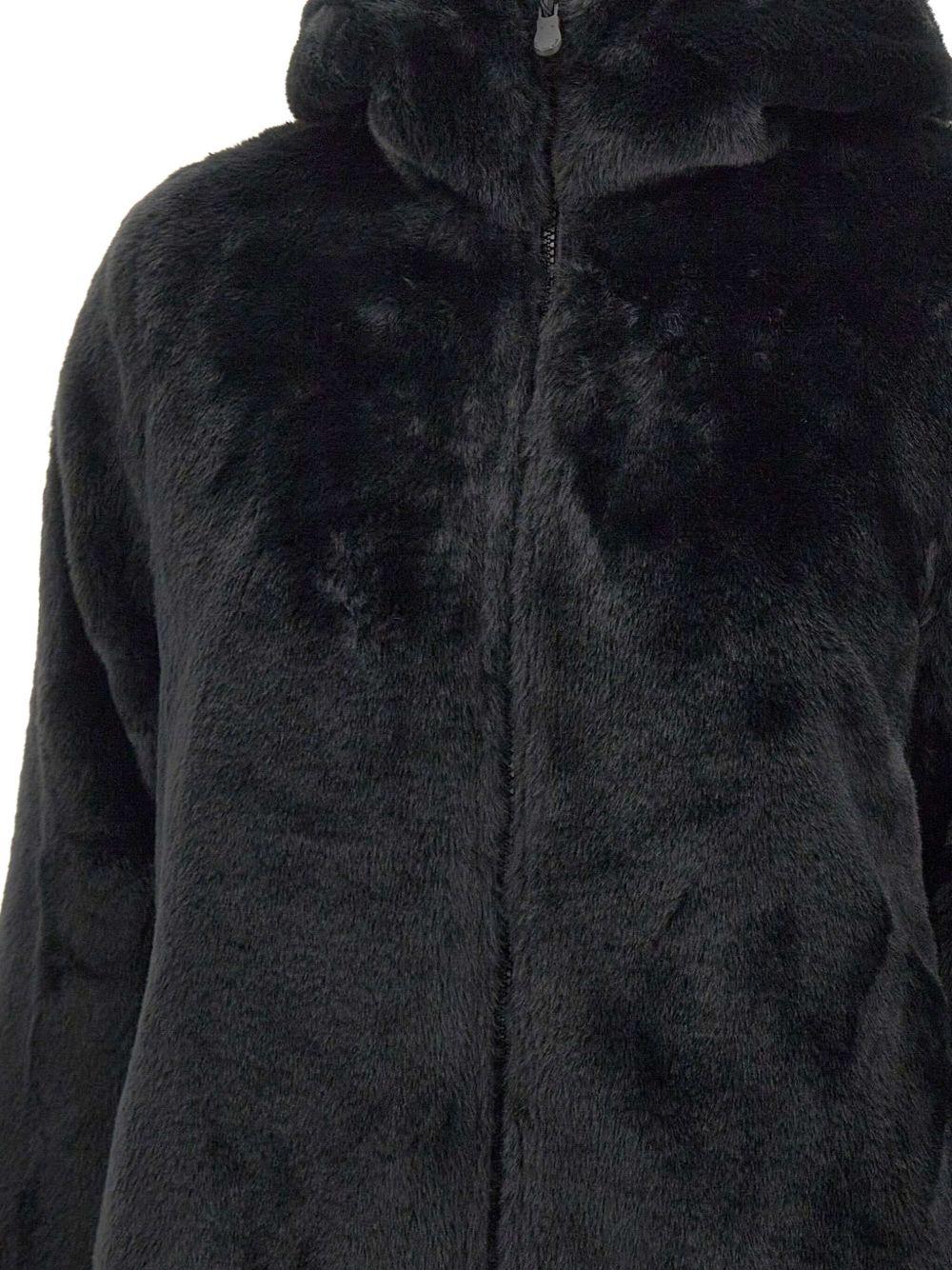 Cappotto in eco pelliccia con cappuccio D40070WFURY21 10000 SAVE THE DUCK 