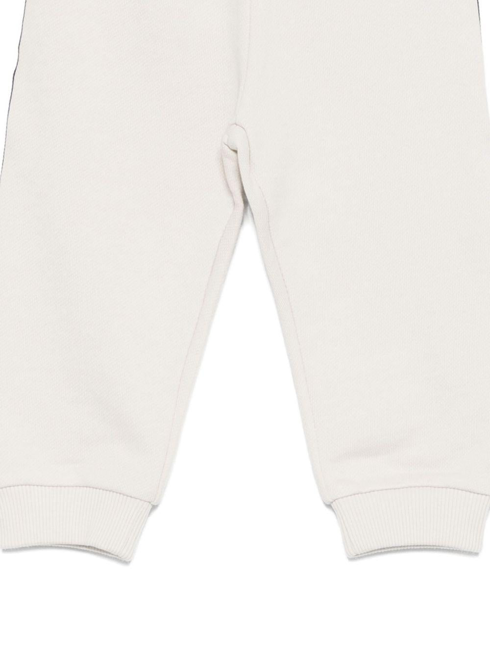 Pantaloni Sportivi Beige con Logo e Vita Elasticizzata BX6550Z3183 107 BALMAIN KIDS 