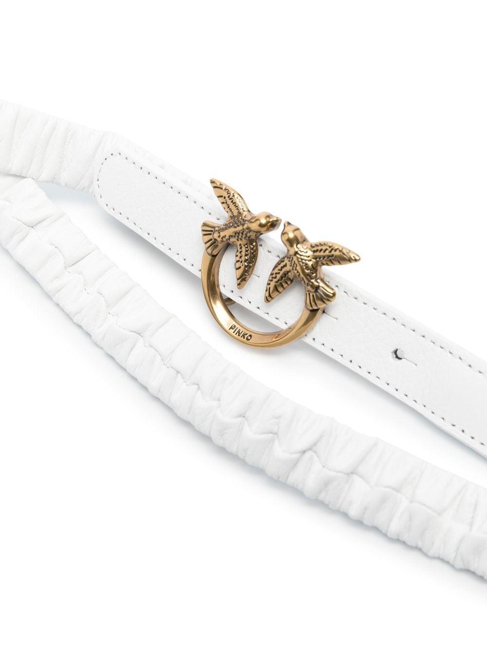 Cintura bianca elasticizzata Love Birds