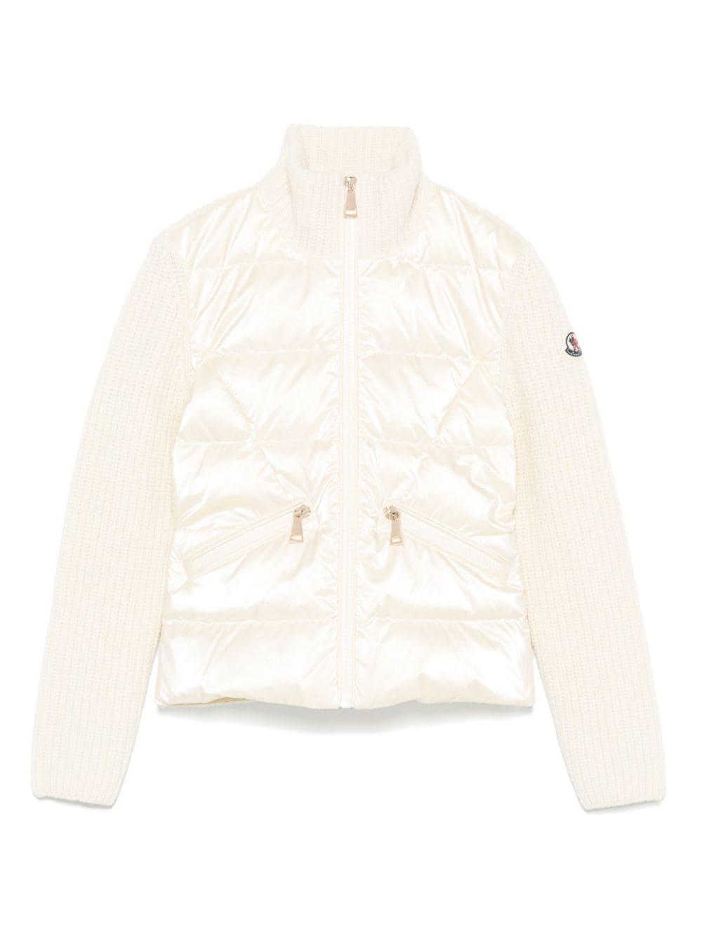 Cardigan imbottito panna 9549B00011M1241 034 MONCLER KIDS 