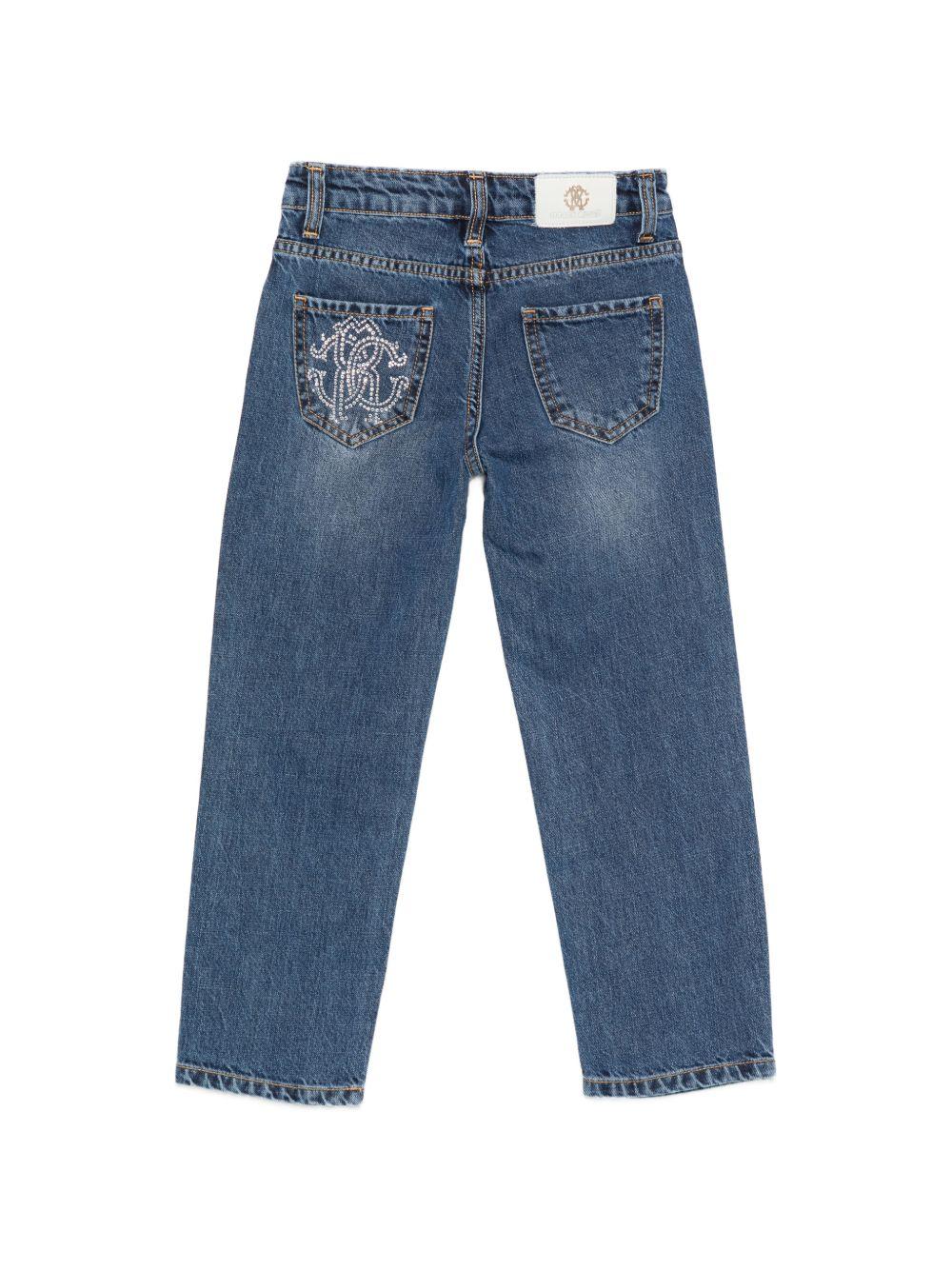 Jeans con strass e cristalli CGP26051JE DENIMBLUE ROBERTO CAVALLI  JUNIOR 