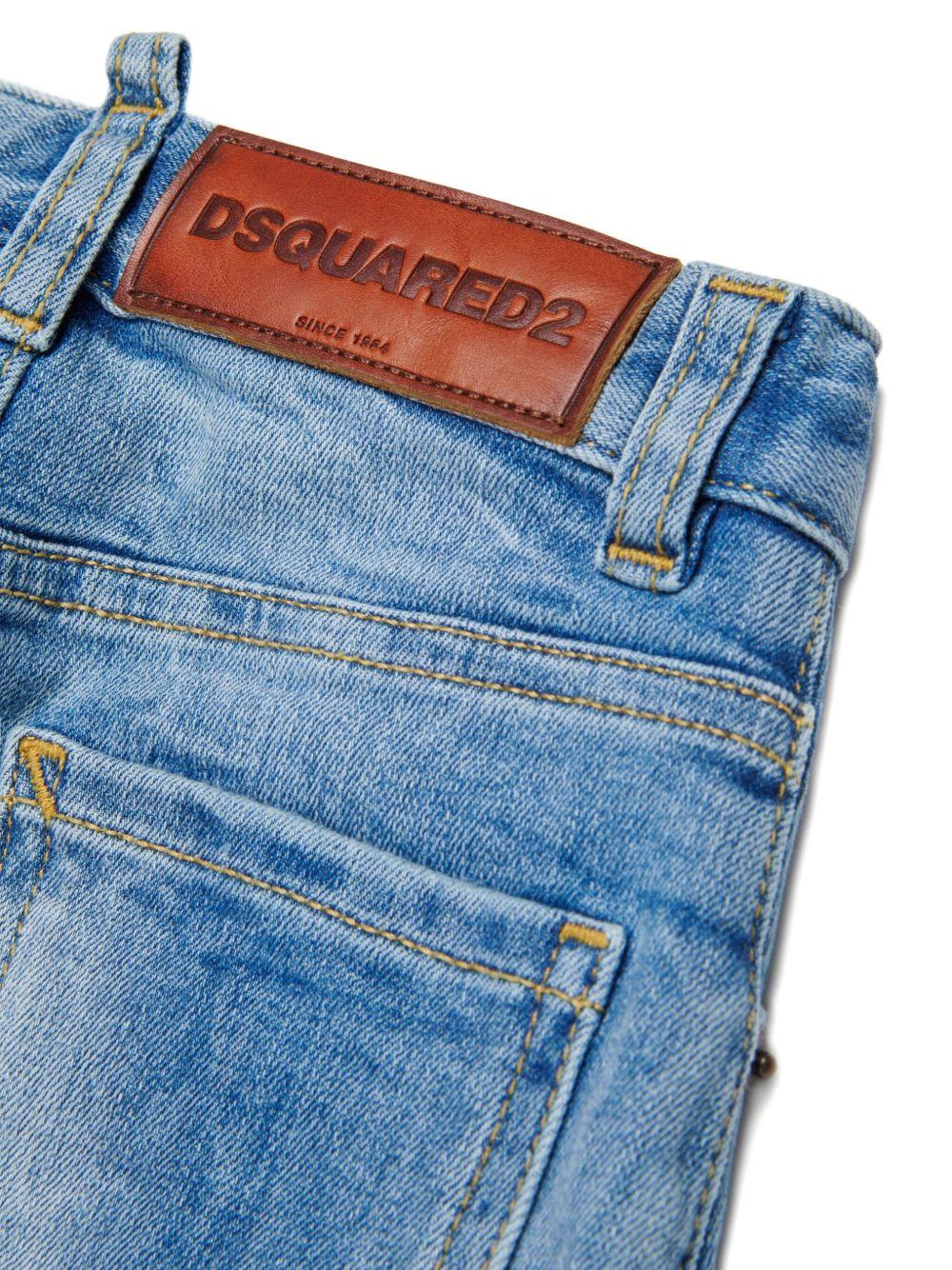 Jeans Dritti con Targhetta Logo DQ01TCD0AET DQ01 DSQUARED KIDS 