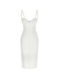 Abito bustier con spalline