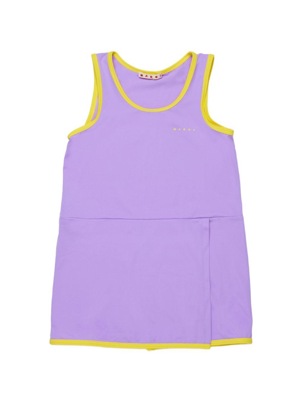 Costume da bagno lavanda con bordino giallo M01763M00M2 0M612 MARNI KIDS 