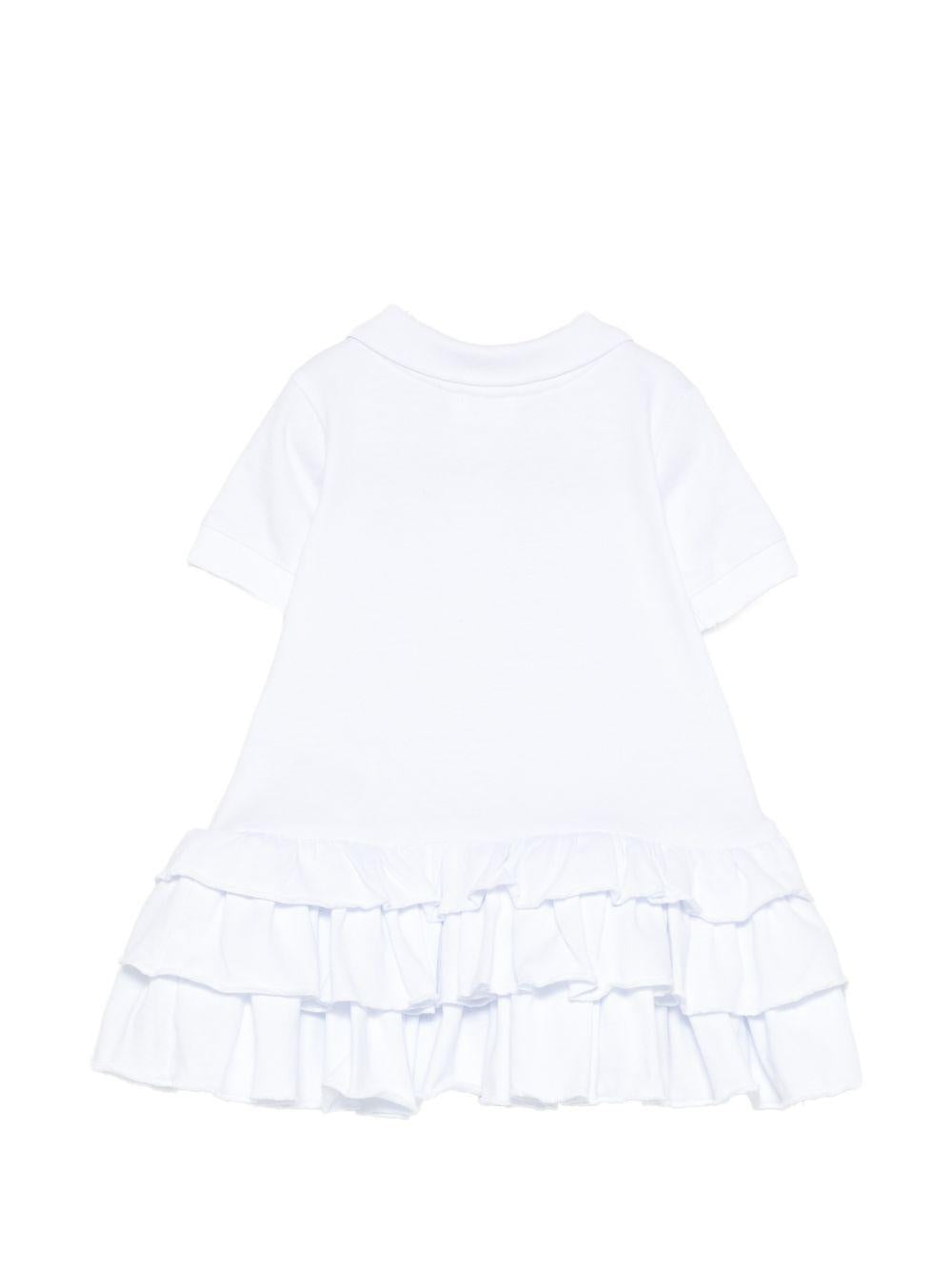 Abito polo con colletto in cotone E26510 BIANCO NANAN KIDS 