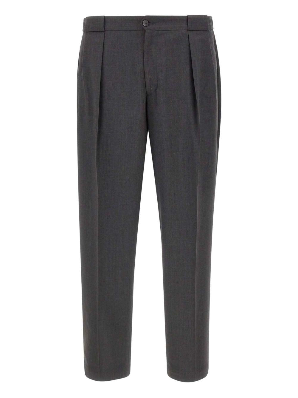 Pantaloni Grigi Sartoriali con Pieghe PORTOBELLOS400100 00080 BRIGLIA 