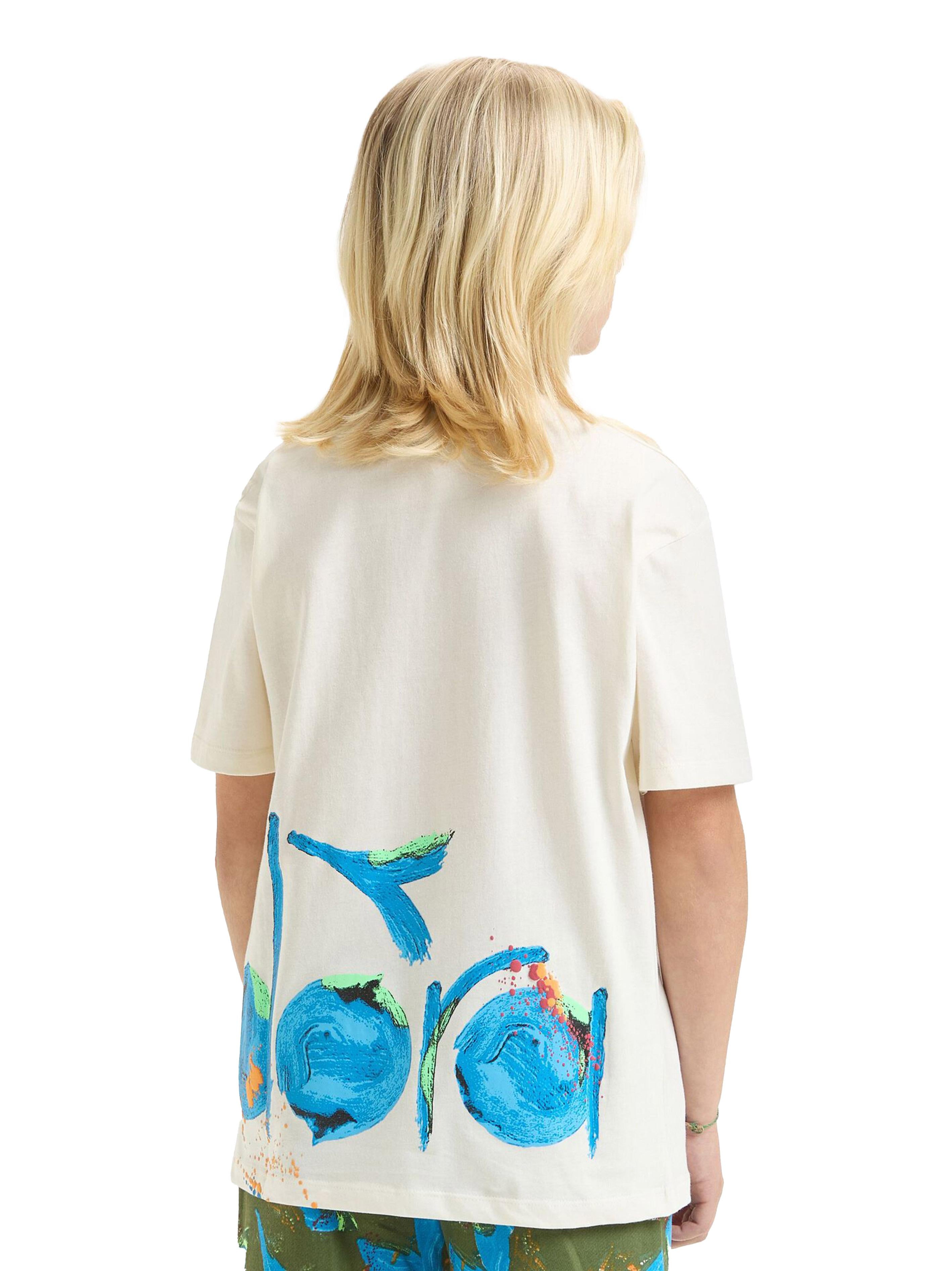 T-shirt crema logo girovita