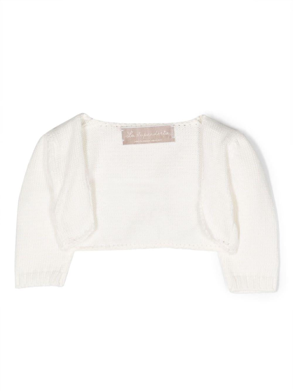 Coprispalle bianco neonata crop