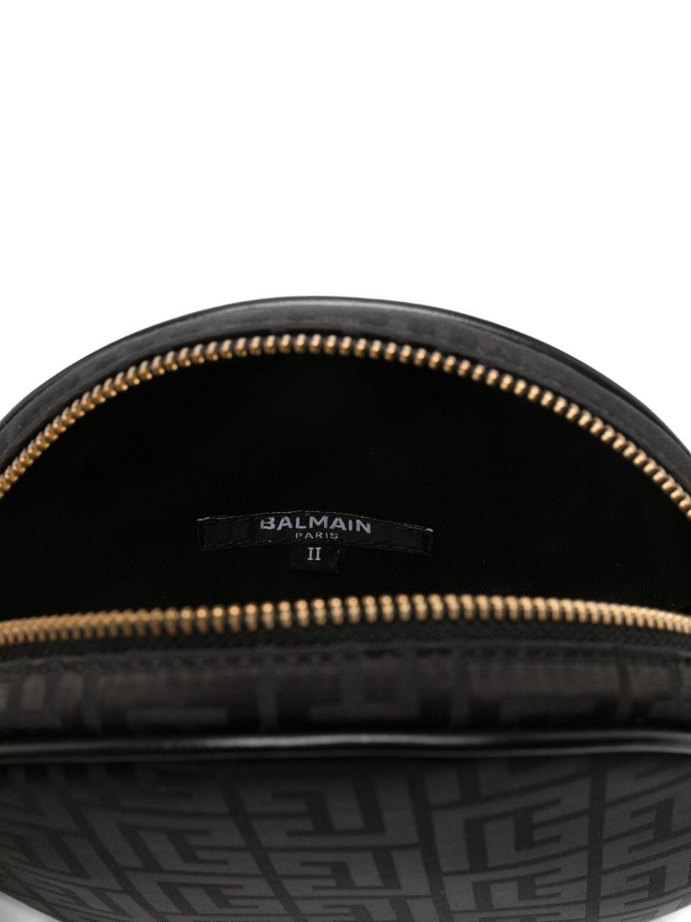 Borsa a Tracolla Rotonda con Monogram Nero BX0A88B0092 930 BALMAIN KIDS 