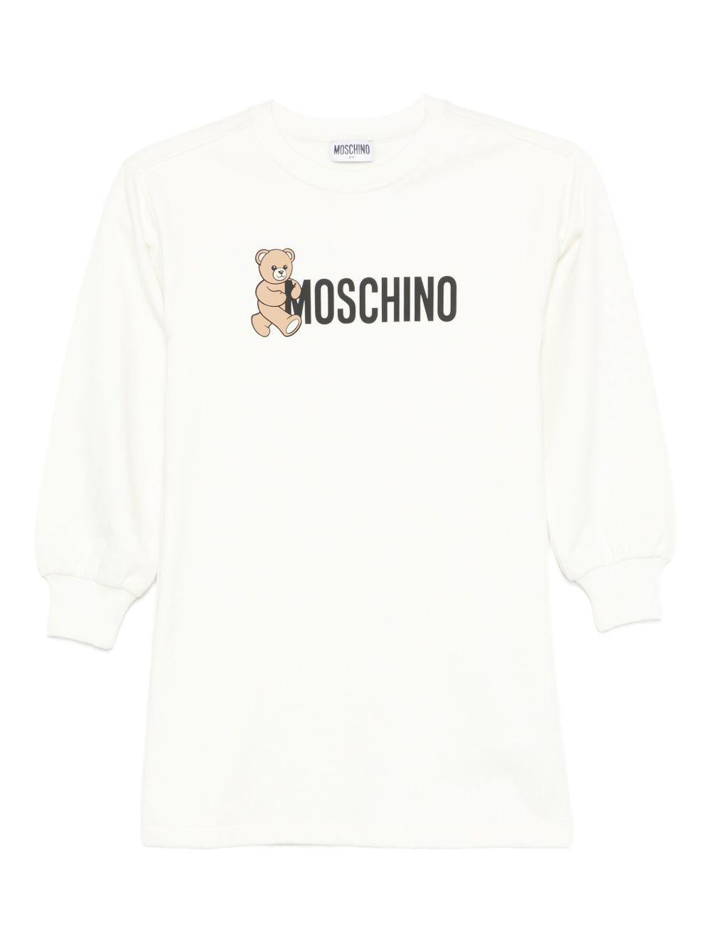Top Maniche Lunghe e Motivo Teddy Bear HDV0GYLCA83 10063 MOSCHINO KIDS 