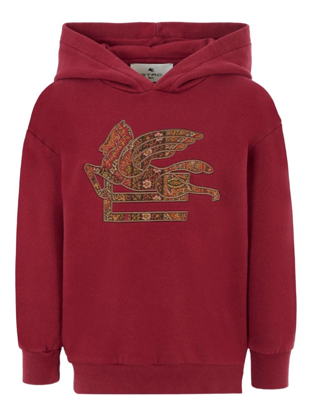 Felpa bordeaux ricamo Pegaso GX4P30Z3333 416 ETRO KIDS 