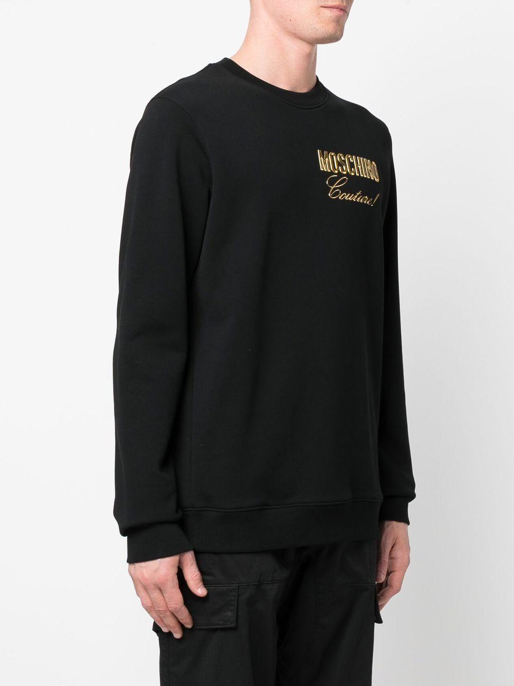 Felpa nero logo petto A17857228 2555 MOSCHINO COUT 