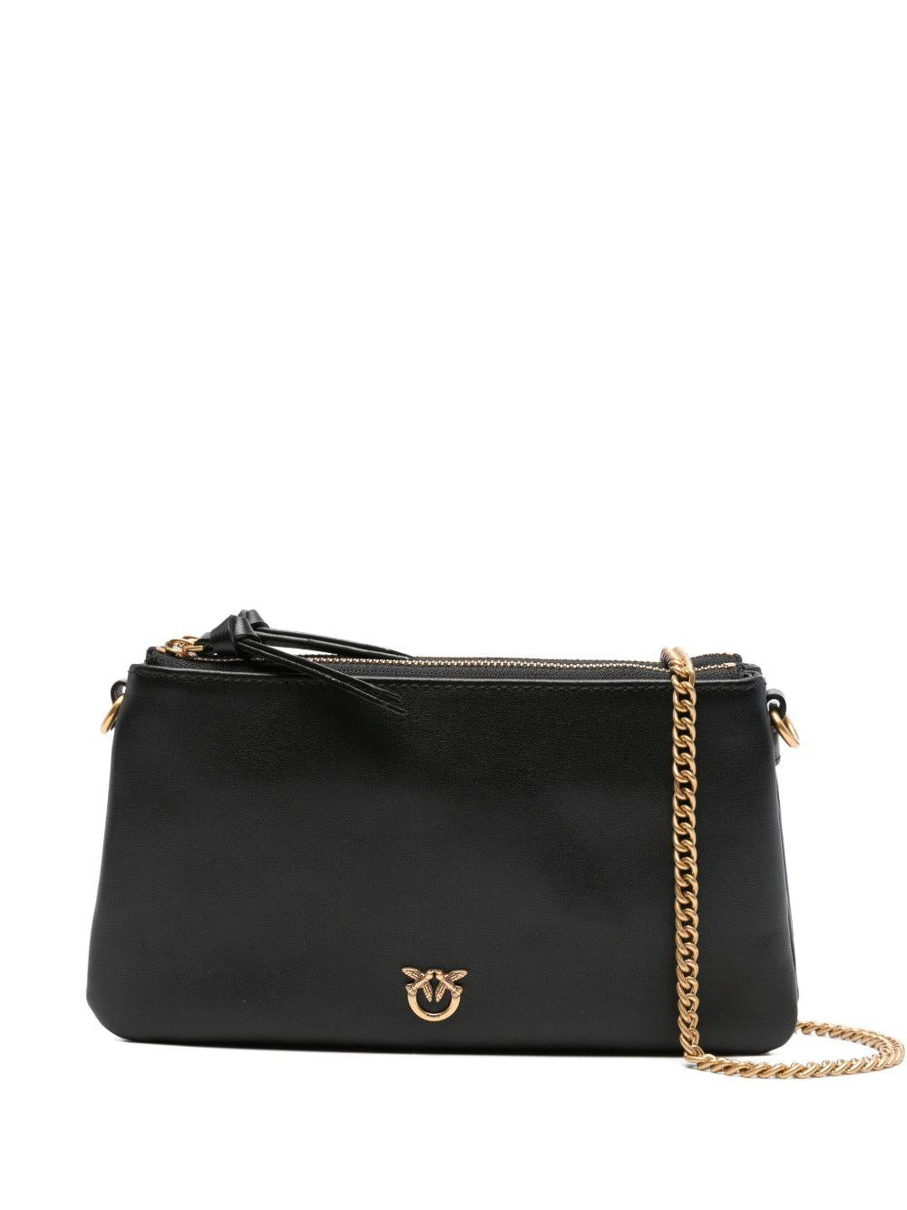 Borsa a spalla con catena dorata 105359A0QO Z99Q PINKO 
