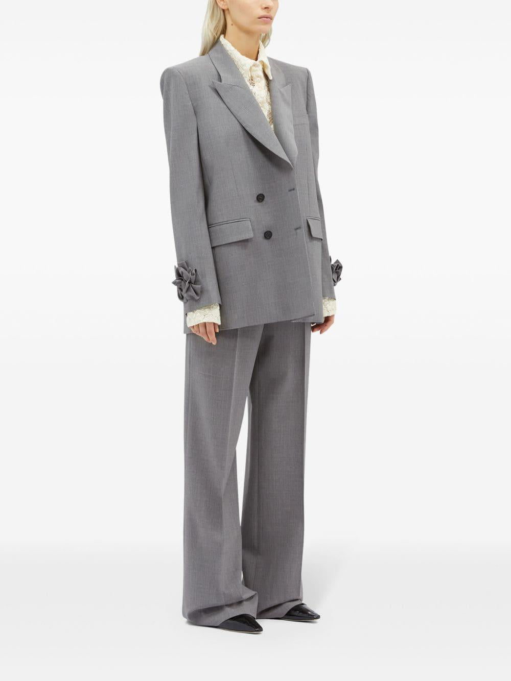 Pantalone grigio vita alta classico 3741MDP01247506 97 MSGM 