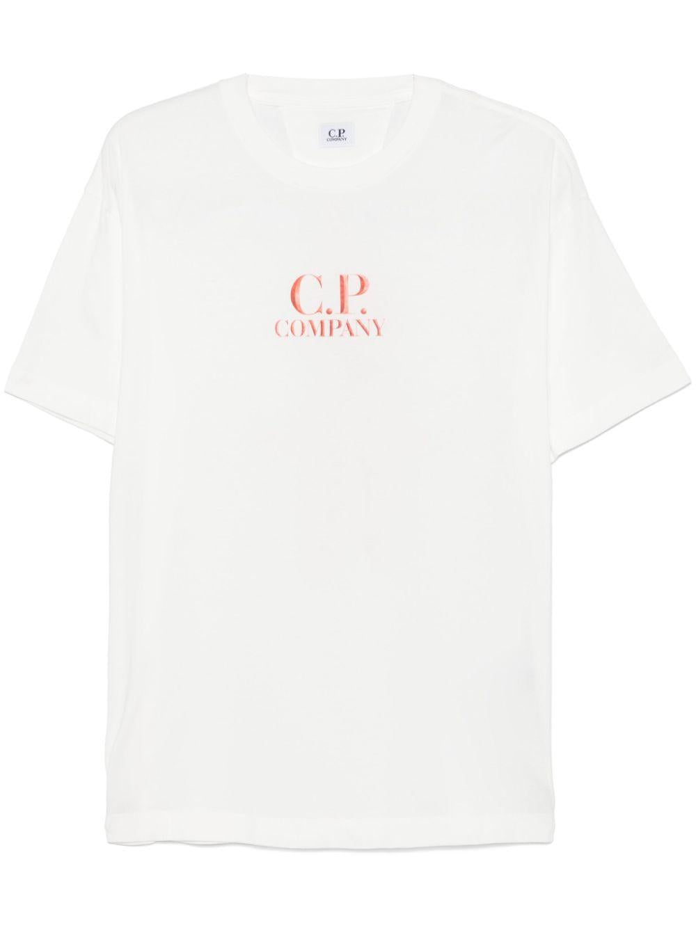 T-shirt  bianca stampa retro 18CMTS141A005100W 103 CP COMPANY 