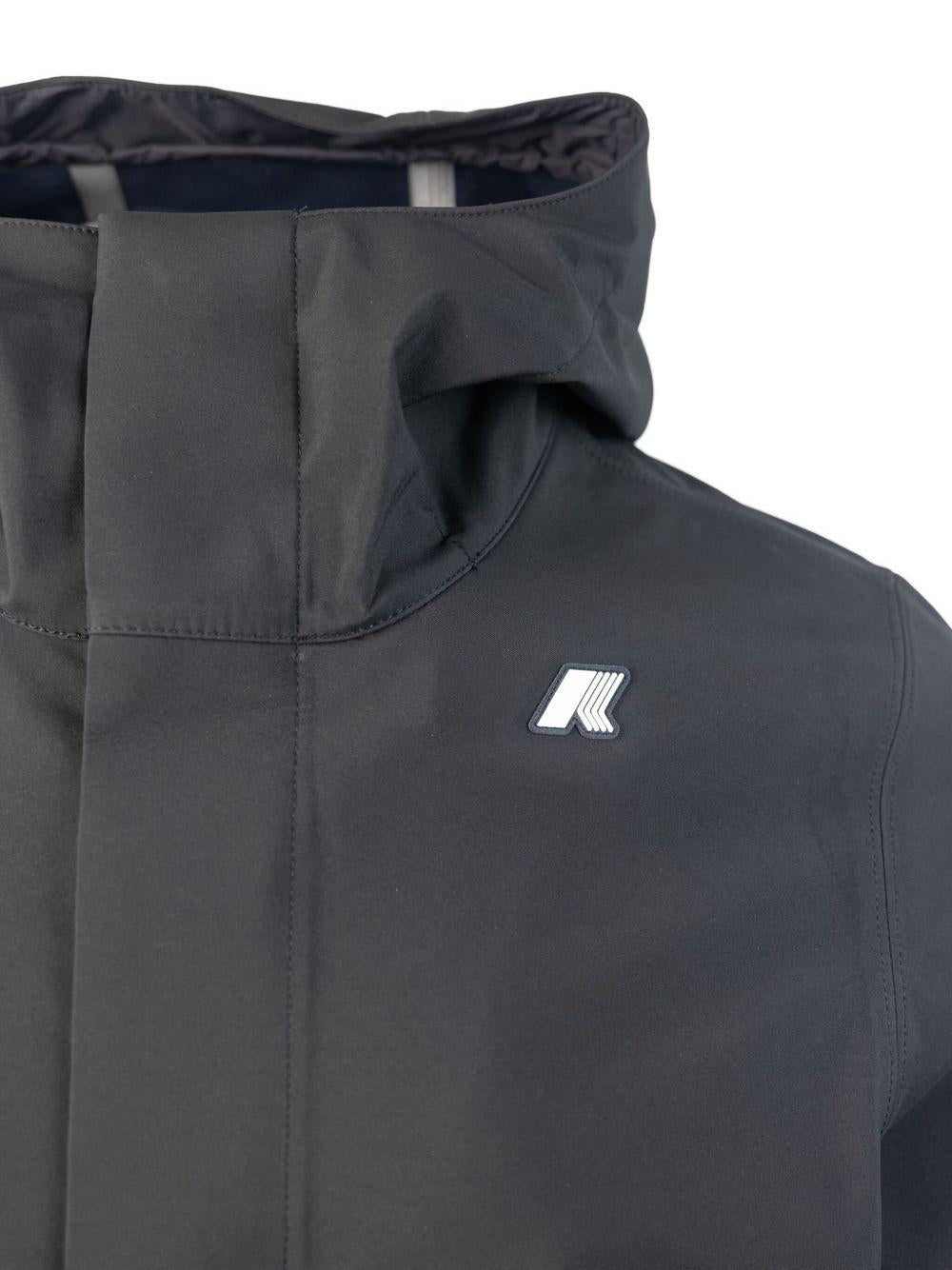 Cappotto Tommy nero con cappuccio e zip K7126WW A3C K-WAY 