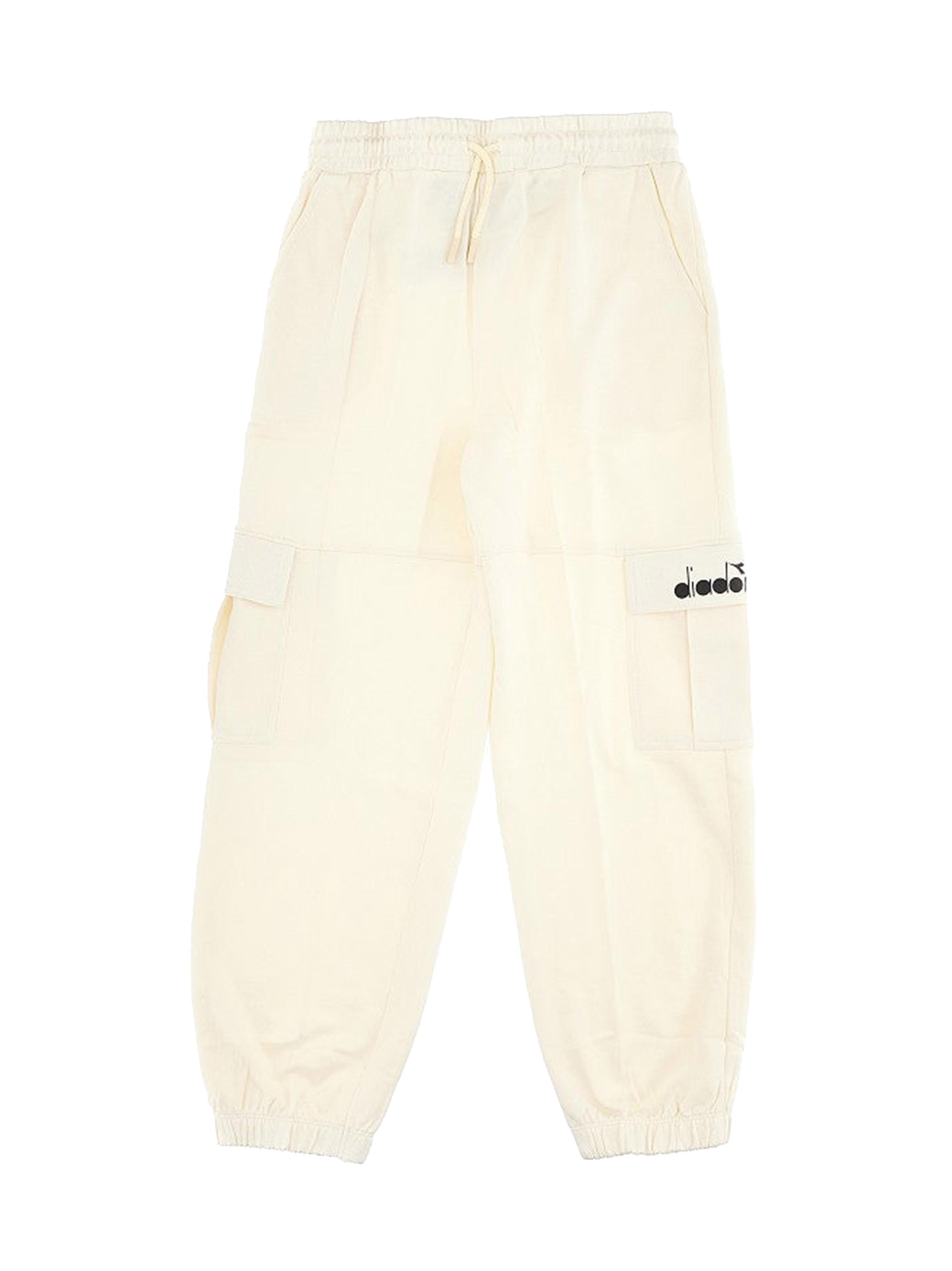 Pantalone cargo crema