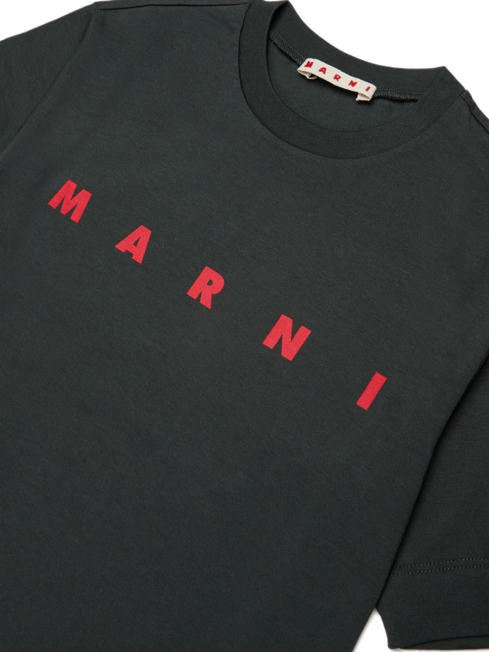T-shirt Charcoal Grey M002MVM00RF 0M924 MARNI KIDS 