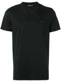 T-shirt nera mini logo  petto