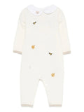 White romper with embroidery