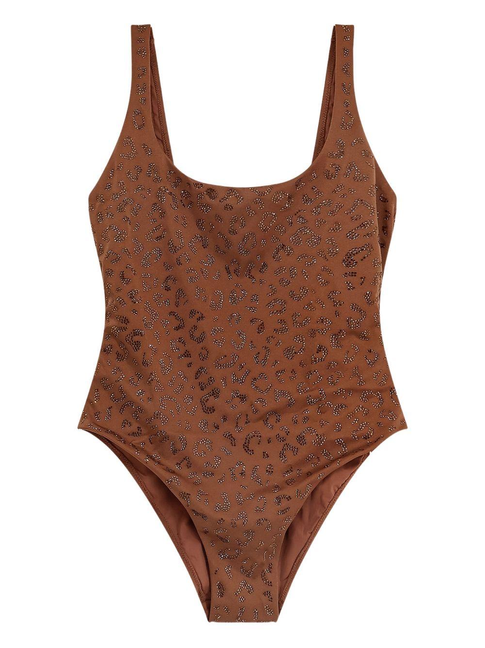 <BR/>Lora costume intero con decorazione in strass leo LOR0001 00352H MC2 SAINT BARTH 