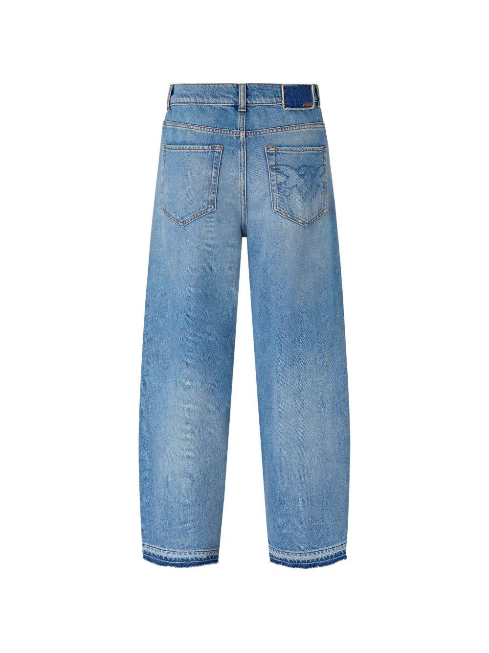 Jeans a gamba ampia in cotone 103857A341 PJF PINKO 