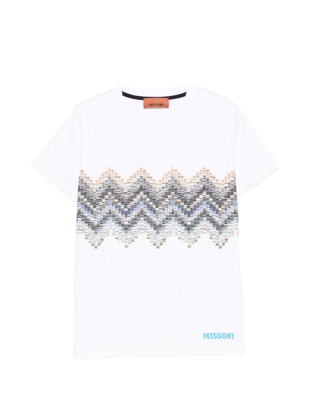 T-shirt con motivo geometrico pixelato MY8P81Z3672 100MC MISSONI KIDS 