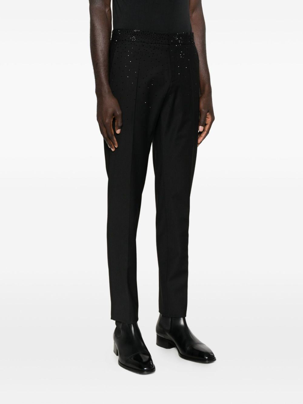 Pantaloni neri slim con strass 5PA225A685 K102 PATRIZIA PEPE 