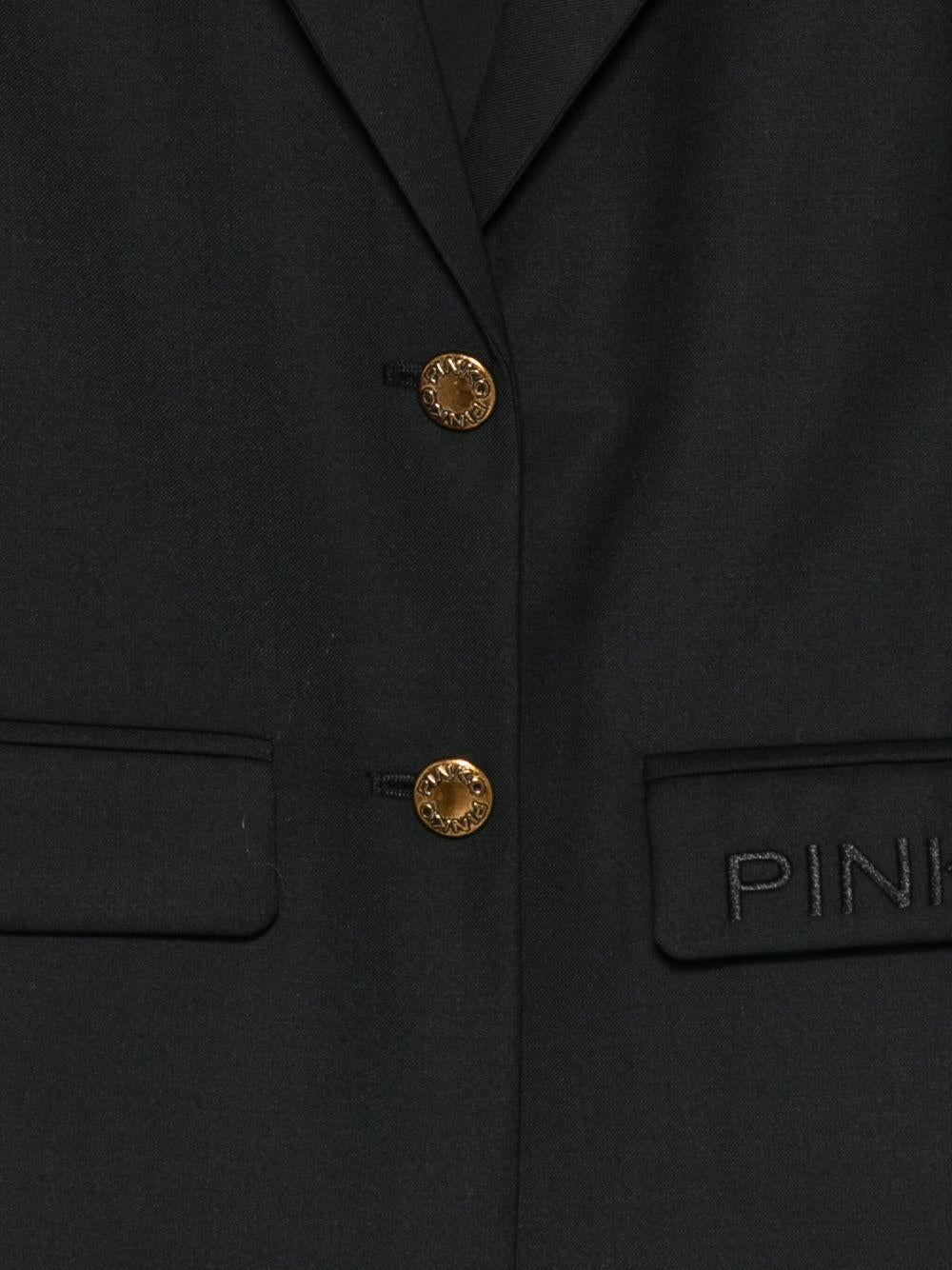 Giacca nera con maniche a palloncino KFGC001CML025 N000 PINKO UP 