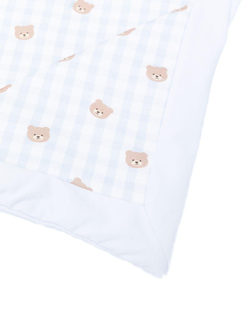 Copertina in cotone stampa orsi E26022 AZZURRO NANAN KIDS 