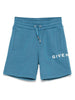 Bermuda ottanio elasticizzato  logo laterale