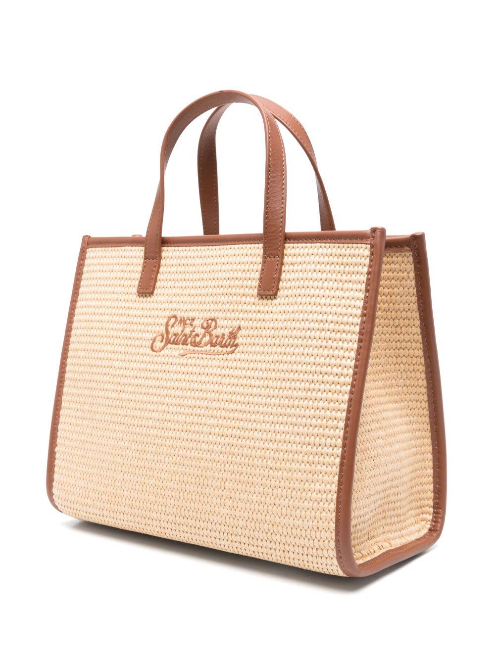 Borsa vivian mid straw cuoio