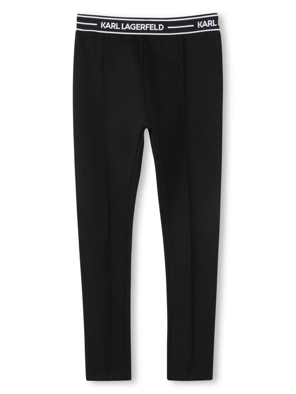 Leggins nero vita logata