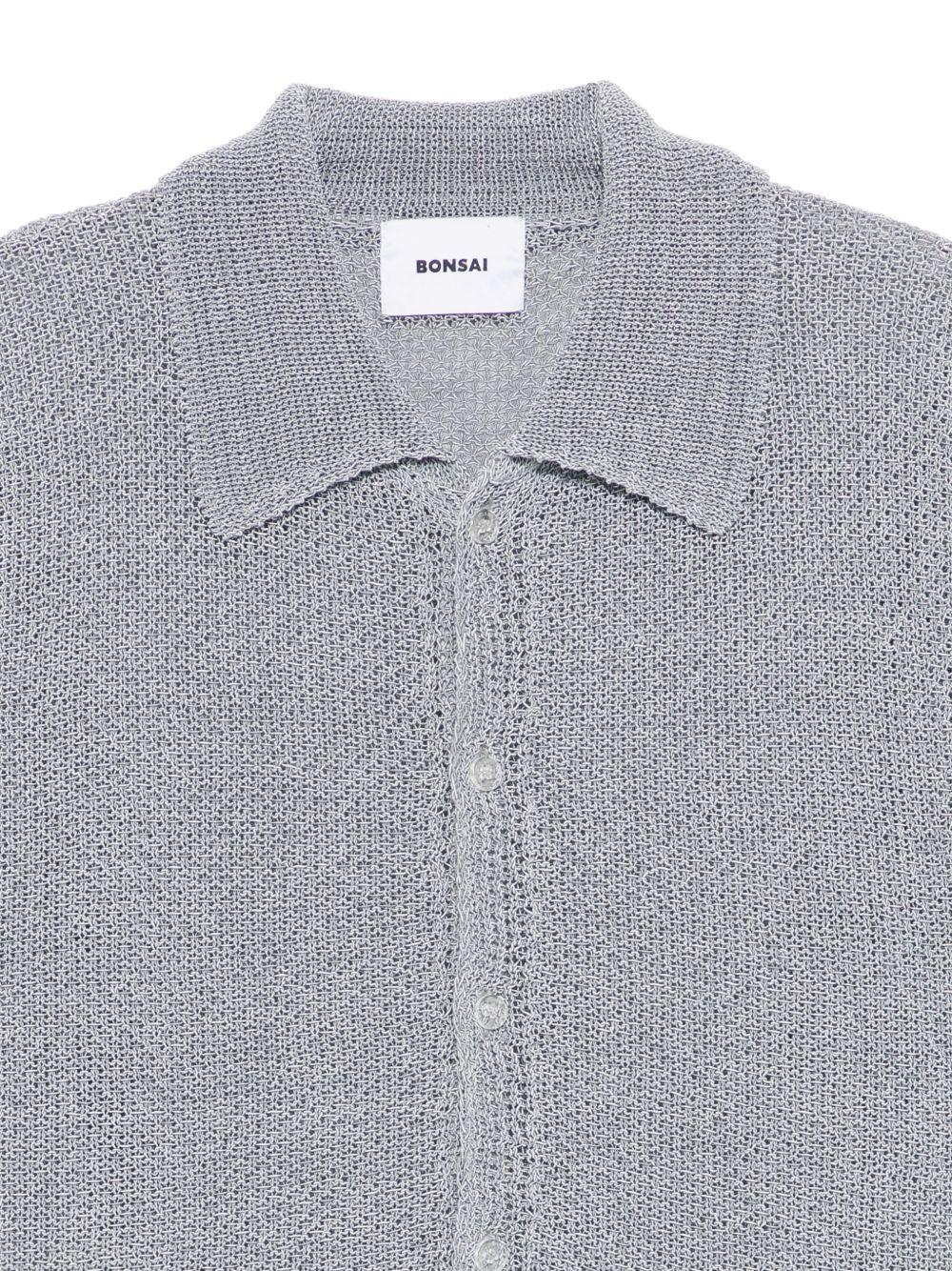 Camicia in maglia con maniche corte KN004 GREY BONSAI 