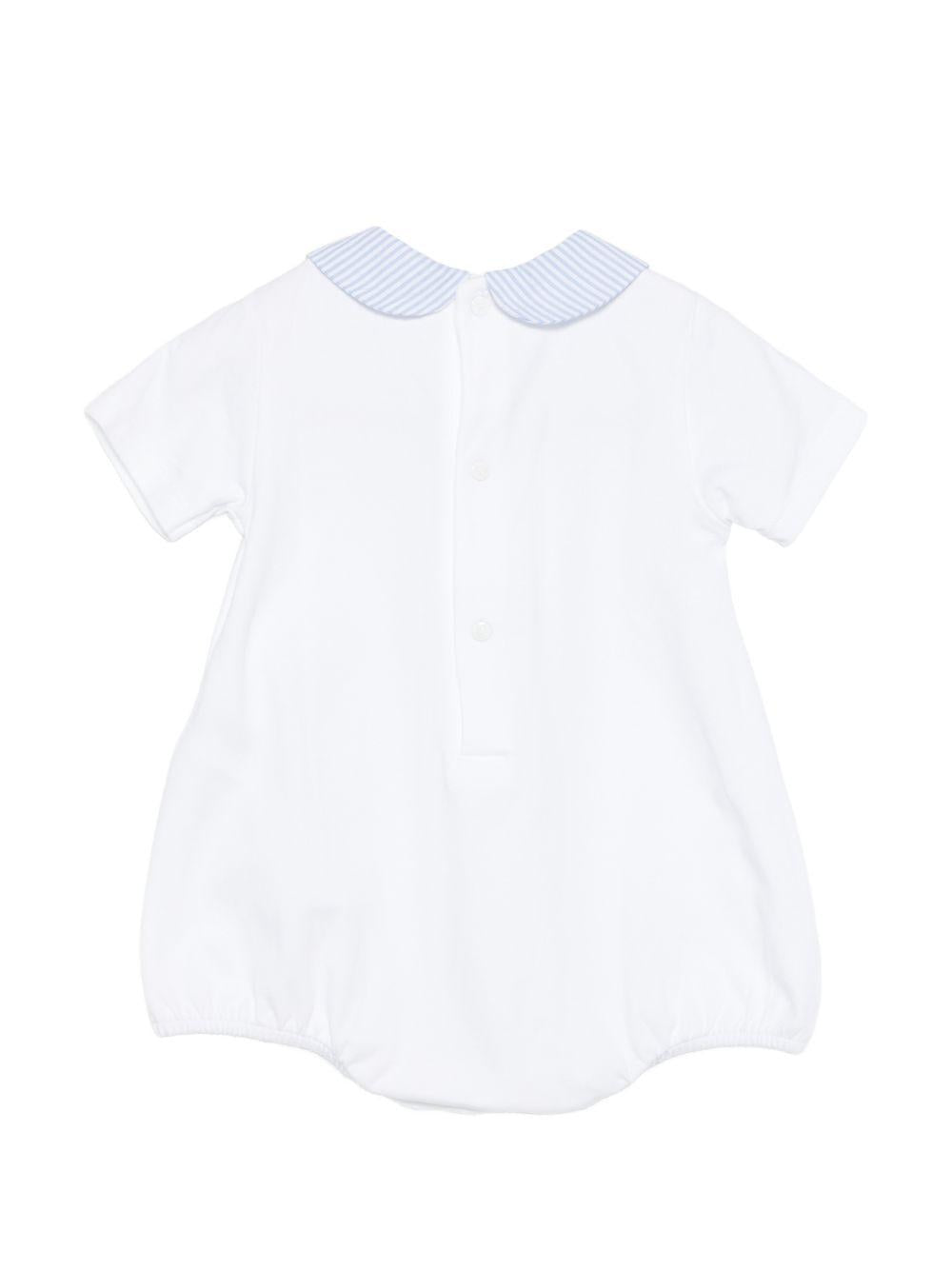 Tutina in cotone colletto peter pan E26128 BIANCO NANAN KIDS 