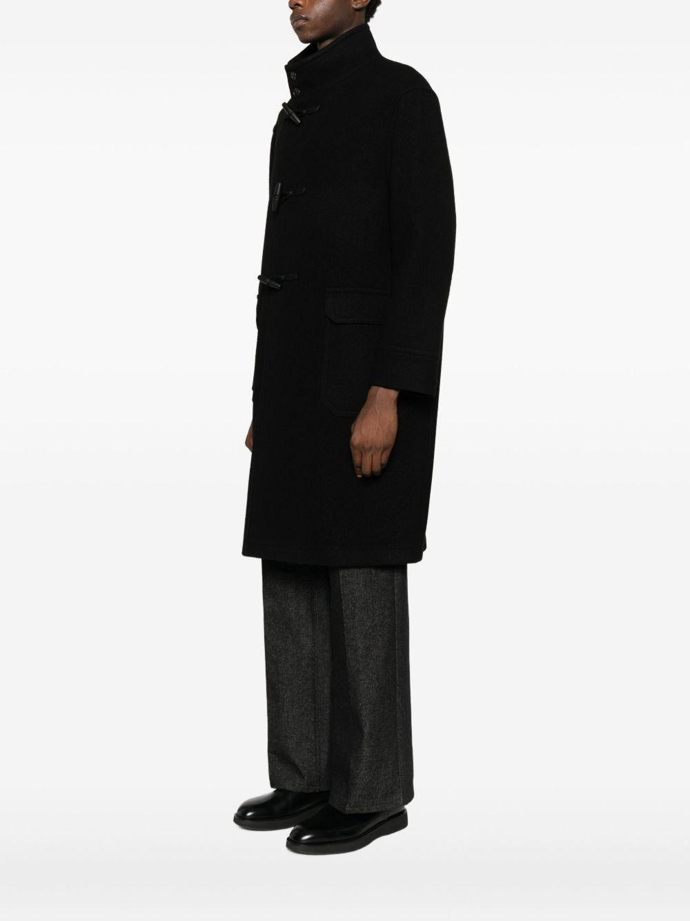 Cappotto nero con alamari MON770116 N1225 TAGLIATORE 