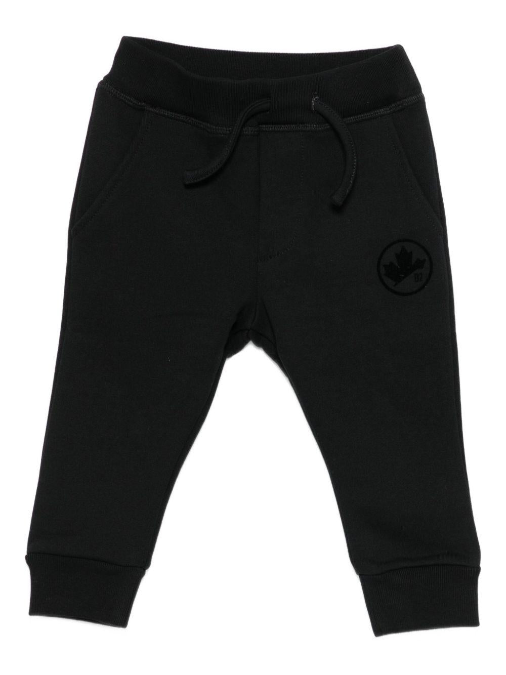 Leggings neri con coulisse DQ3088D0A9U DQ900 DSQUARED KIDS 