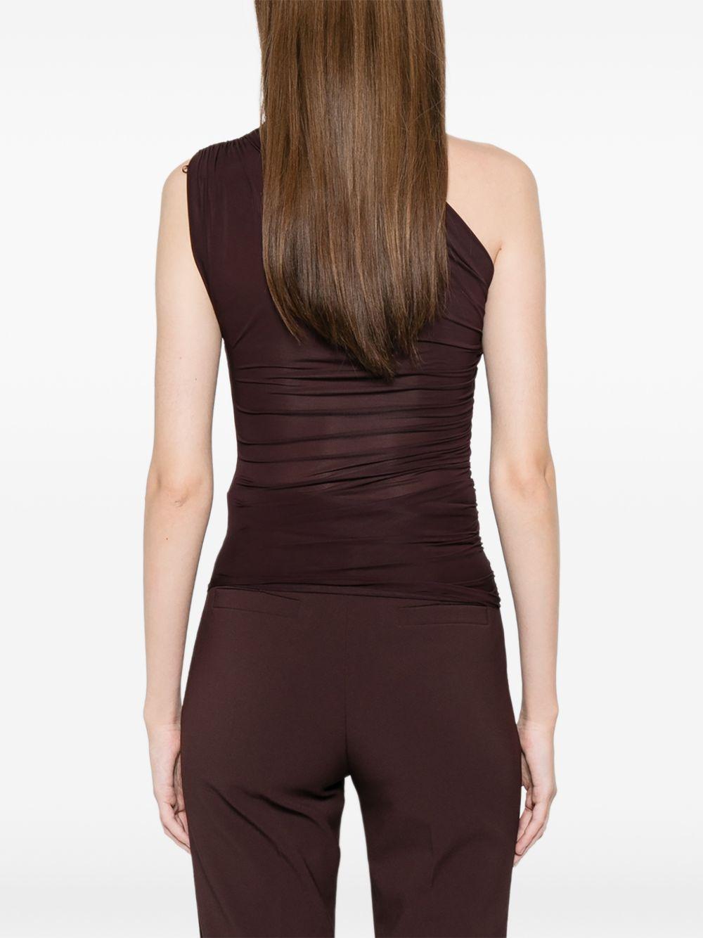 Top monospalla drappeggiato con zip CN00962E2 644 ELISABETTA FRANCHI 