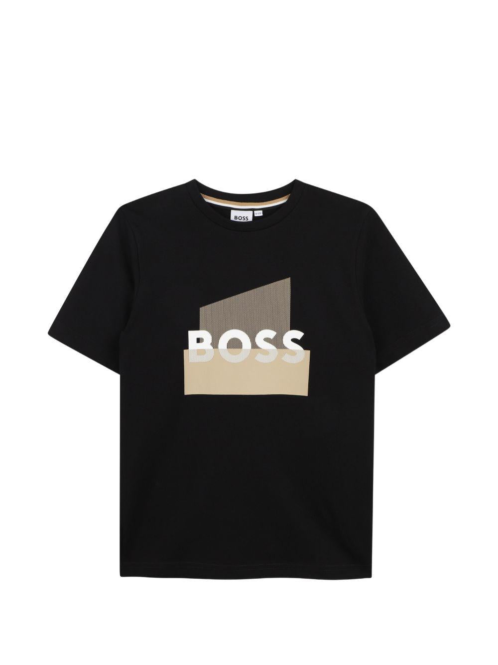 T-shirt in cotone con logo J52978 09B BOSS KIDSWEAR 