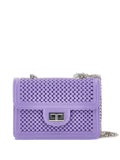 Borsa a traccia con perle lavanda